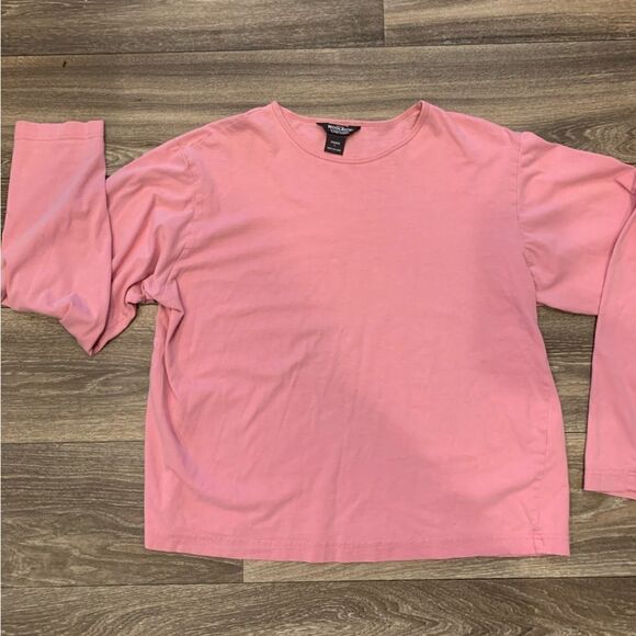Woolrich Pink long sleeve top Size L Perfect layering piece or wear alone crop - Picture 1 of 5